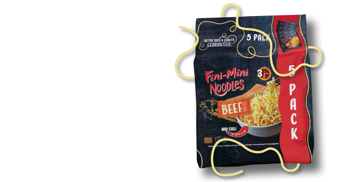 Noodle pakiranje goveđi okus