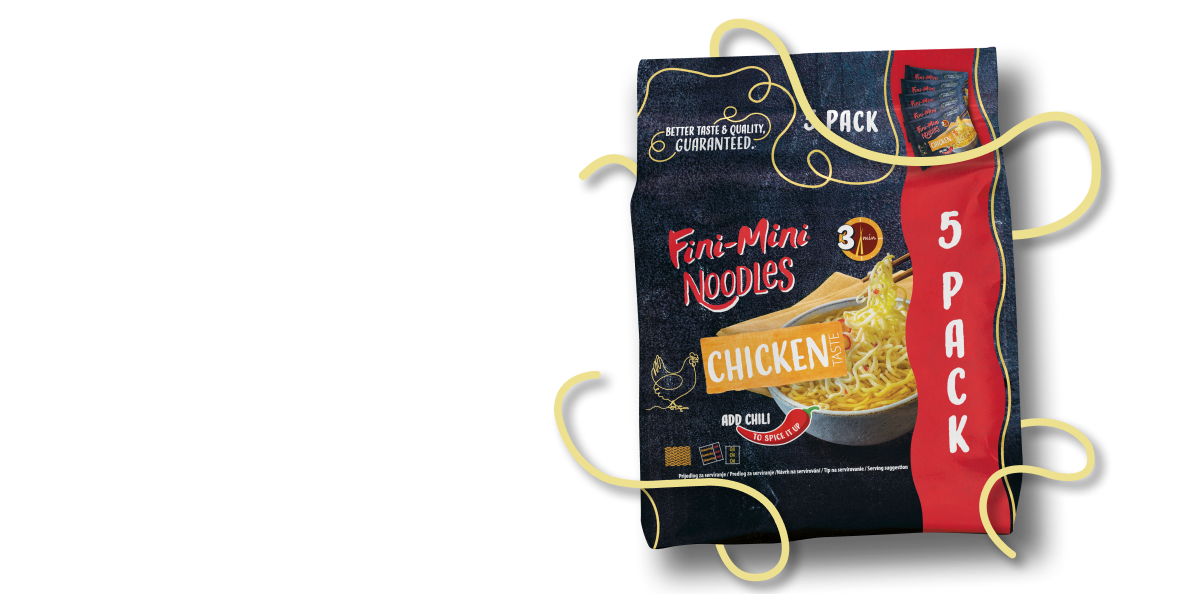Noodle pakiranje kokošji okus