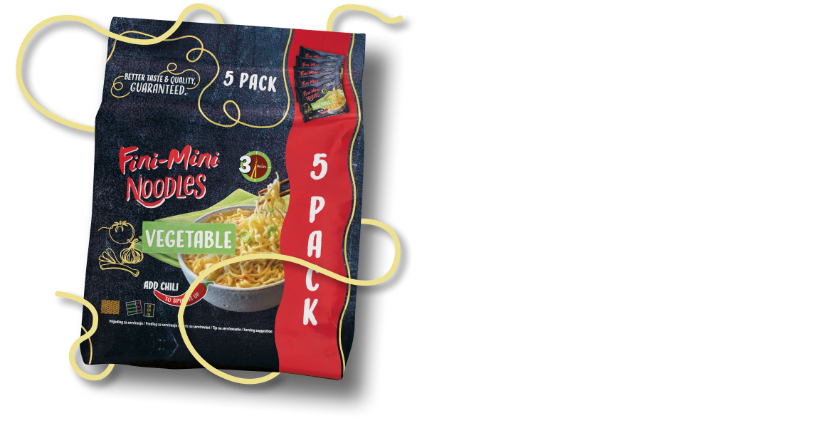Noodle pakiranje povrtni okus
